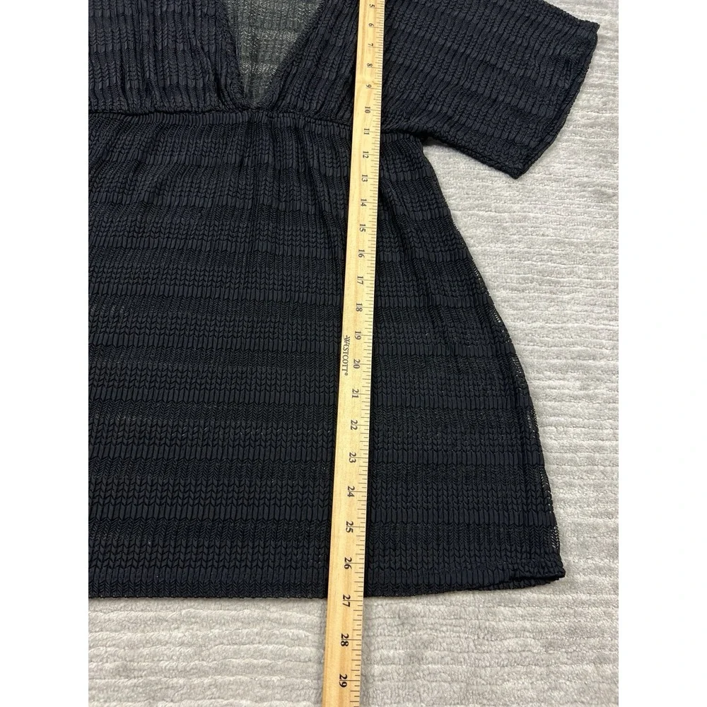 Jordan Taylor Top Womens‎ Small Black Swimwear Cover Up Short Sleeve